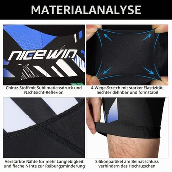Pánske cyklistické kraťasy NICEWIN s polstrovaním, ľahké, priedušné, na cyklistiku, MTB, stredne
