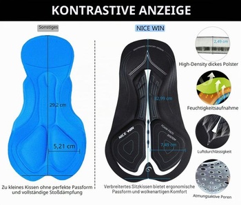 Pánske cyklistické kraťasy NICEWIN s polstrovaním, ľahké, priedušné, na cyklistiku, MTB, stredne