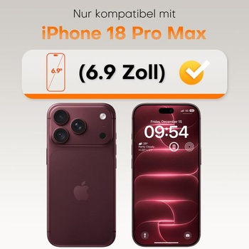 Ochranné tvrdené sklo TOCOL pre iPhone 18 Pro Max, jednoduchá inštalácia, čierne.