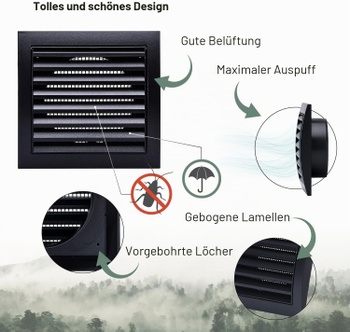 Ventilačné mriežky Vent Systems Ø 100 mm