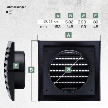 Ventilačné mriežky Vent Systems Ø 100 mm