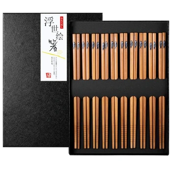 MELLIEX Sada 10 párov japonských bambusových paličiek,…