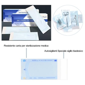 Sterilizační sáčky WARRIOR, Sterilizační sáčky, 200 kusů, Sáčky do autoklávu, Samosterilizační