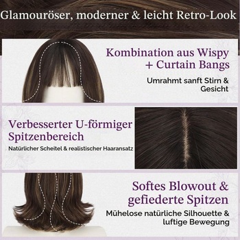 Dámska parochňa BARSDAR 33cm Balayage Blond