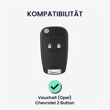 Puzdro na kľúč kwmobile pre Opel Chevrolet, 2tlačítkové výklopné puzdro na kľúč od auta -