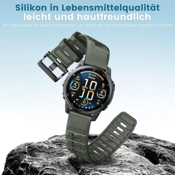 Náramek kompatibilní s Fenix 7/7 Pro/6/6 Pro/8 47mm/5, Forerunner 965 Náhradní silikonový
