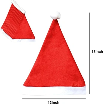 Generisch 24 ks netkaných vianočných čiapok Santa Claus pre dospelých a deti