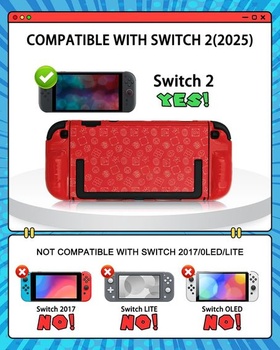 BKELHS Tenký kryt pre Nintendo Switch 2, rozdelený design s Joy-Con ovládačmi, pevný, tenký, ľahký,