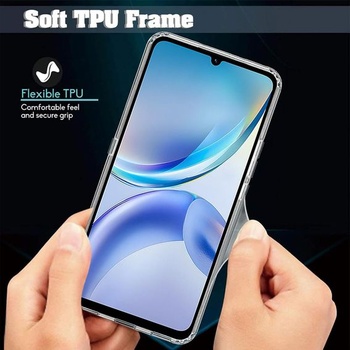 Puzdro na telefón kompatibilné so ZTE Blade A36, priehľadné puzdro s 2 ochrannými tvrdenými