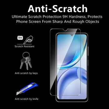 Puzdro na telefón kompatibilné so ZTE Blade A36, priehľadné puzdro s 2 ochrannými tvrdenými