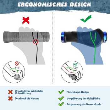 Ergonomické cyklistické gripy GXCROR, protišmykové gumové gripy s dvojitým zamykaním, univerzálne