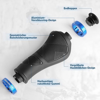Ergonomické cyklistické gripy GXCROR, protišmykové gumové gripy s dvojitým zamykaním, univerzálne