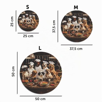 Ikonické puzzle - Psy šéfkuchári, Fantasy zvieratá, 100% udržateľné drevené puzzle, darčeky pre deti aj