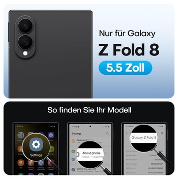TAURI 2dílné tvrzené sklo pro Galaxy Z Fold 8 s nástrojem pro instalaci bez prachu, 9H ochranné