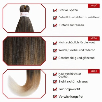 Xtrend 26 palcové EZ Braids 3 balenia ombre predpäté ľahké zapletanie vlasov pre box braids vlasy