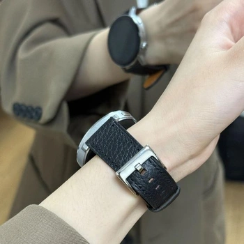 Kožený řemínek na hodinky s liči vzorem 20 mm 22 mm, módní barevný řemínek z pravé kůže s rychlým