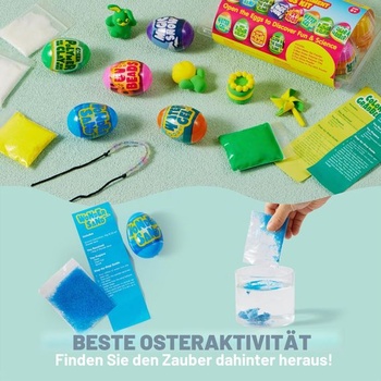 JOYIN 8dílné balení velikonočních vajíček s vědeckými experimenty, barevná vajíčka plná