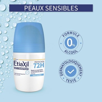 ETIAXIL - Dezodorant antiperspirant - 72-hodinová ochrana - Roll-on - 2 ks