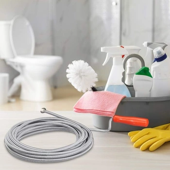 Spirála na čištění odpadů Relaxdays s drápem, mechanické čištění odpadů, pro toalety, sprchy a