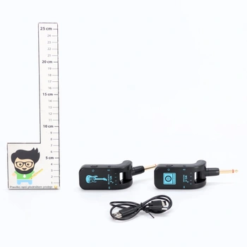 Bezdrátový kytarový systém, 2,4 GHz 8 kanálů, dobíjecí bezdrátový audio vysílač a přijímač pro