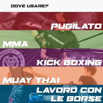 Vnútorné boxerské rukavice Starpro – boxerské bandáže s penovou výplňou modro/biele M