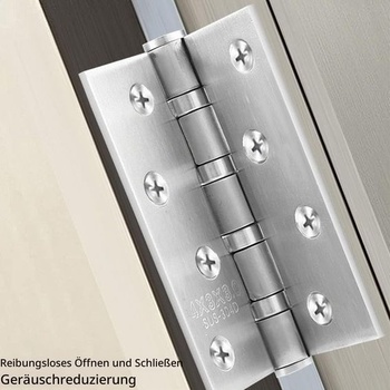 2 ks skládacích pantů 100x76mm nerezový dveřní pant, stříbrný