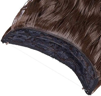 Vlasové predlžovanie Silk-co s gumičkou, nastaviteľný syntetický príčesok Secrets, neviditeľné