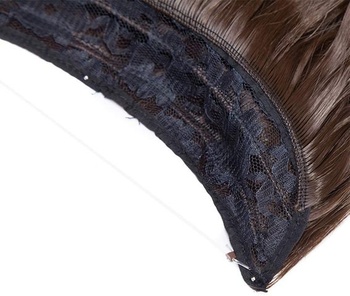 Vlasové predlžovanie Silk-co s gumičkou, nastaviteľný syntetický príčesok Secrets, neviditeľné