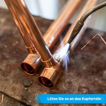 PATIKIL Měděné spojovací tvarovky s vnitřním průměrem 10 mm, 8 kusů válcovaných trubkových zátek,