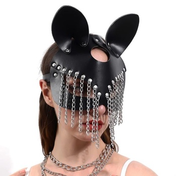 Halloweenska maska ​​pre ženy, cosplay maska ​​na Halloween, dievčatá, dámy, sexy kožená maska ​​s
