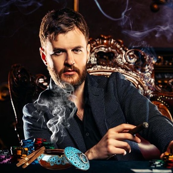 Keramický popelník s víkem, větruodolný popelník, venkovní popelník na doutníky, velký popelník do