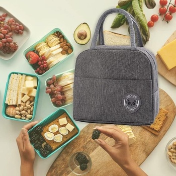 Termální taška Jídlo Oběd Tašky Izolovaný obědový box Tote Bag pro ženy Vodotěsný izotermický box