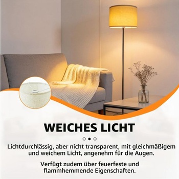 Látkové tienidlo, vhodné pre závesné lampy, stolné lampy, stojacie lampy a nočné lampičky; tienidlo