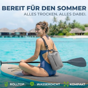 Nordlight Dry Bag Vodeodolná taška Vodeodolná taška Taška na nosenie 5 l Šedá (nepriehľadná)