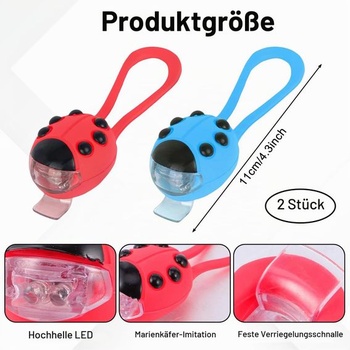 Dětské světlo na koloběžku HhBdy, světlo na odrážedlo, vodotěsné LED světlo na batoh, silikonové