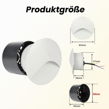 Schodišťová světla FWoche FWRAW02-8, 8 ks