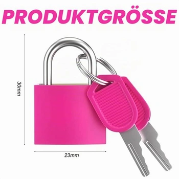 Zámky na kufry, balení po 4 kusech, visací zámky, zámky na zavazadla, malé visací zámky s klíči,