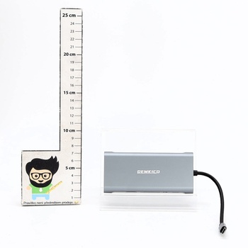 DEMKICO 11v1 USB C Hub Multiport adaptér s 4K HDMI, 1080P VGA, 100W PD, USB 3.0, USB 2.0 porty,
