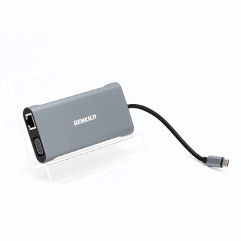 DEMKICO 11v1 USB C Hub Multiport adaptér s 4K HDMI, 1080P VGA, 100W PD, USB 3.0, USB 2.0 porty,