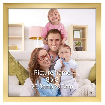 Giftgarden Zlatý fotorámeček 20x20 cm - Elegantní plastový…