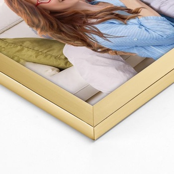 Giftgarden Zlatý fotorámeček 20x20 cm - Elegantní plastový fotorámeček zlatý 8 x 8 palců