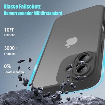 Pouzdro Mootobo pro iPhone 16, matná zadní strana s ochranou proti otiskům prstů, ochrana
