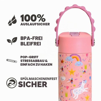Detská termofľaša Elemental Core - 530 ml - ružový jednorožec 532 ml ružový jednorožec