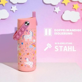 Detská termofľaša Elemental Core - 530 ml - ružový jednorožec 532 ml ružový jednorožec