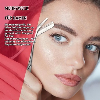 Nůžky na zastřihování obočí LePinko s hřebeny, dárky pro muže a ženy, výplň do punčochy, černé