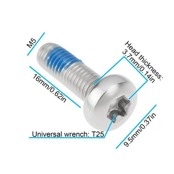 Šrouby brzdových kotoučů ECSiNG 12 kusů M5X16mm s hlavou T25 Torx pro brzdové kotouče