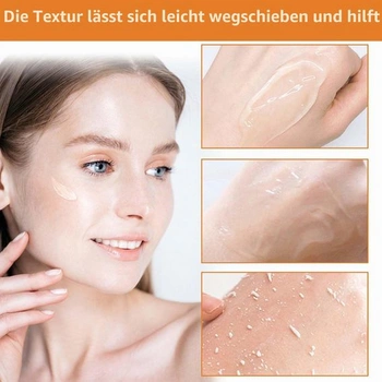 Exfoliační gel s pomerančovými enzymy, přírodní pomerančový peeling, čisticí a hydratační krém na