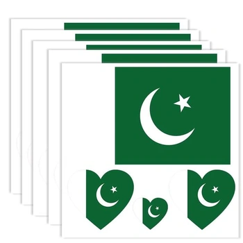 20 ks tetovanie s pakistanskou vlajkou, pakistanské…