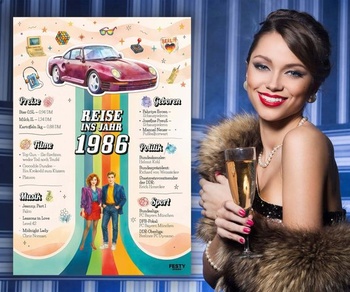 Darček FestySpark k 40. narodeninám muža - Prianie k 40. narodeninám ženy 1986