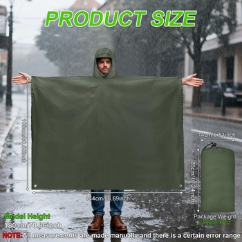 Vicloon Rain Poncho, unisexová bunda do dažďa, pláštenka do dažďa, kabát do dažďa pre dospelých s